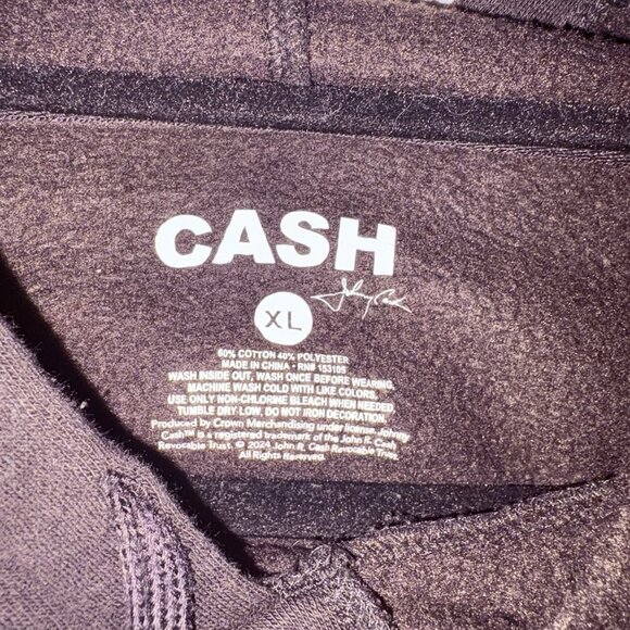 Johnny Cash Black Size Men's XL Hooded Sweatshirt Hoodie Officially licensed - Picture 4 of 5